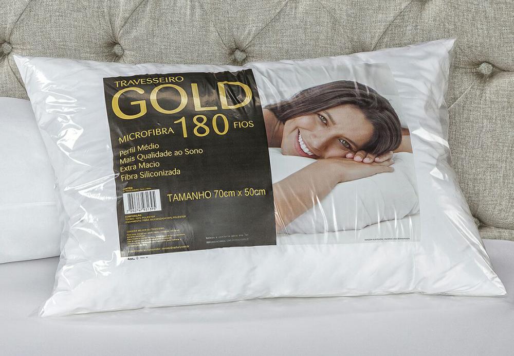 Travesseiro Gold Microfibra 180 Fios